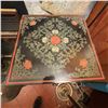 Image 4 : Vintage Chinese Lacquered Wooden Plant Stand Table, Inlaid Floral Top