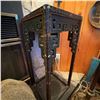 Image 5 : Vintage Chinese Lacquered Wooden Plant Stand Table, Inlaid Floral Top