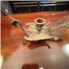 Image 2 : Vintage Ornate Cast Metal Candle Holder with Handle