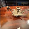 Image 3 : Vintage Ornate Cast Metal Candle Holder with Handle