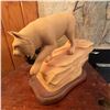 Image 4 : Carved Wood Lynx Sculpture Signed Sig 2009