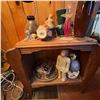 Image 1 : Vintage Wooden Side Table With Assorted Decorative Items