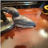 Image 2 : 3 Stone and Ceramic Sculptures: Bear and Bird, Bird, and "Arrabalera"