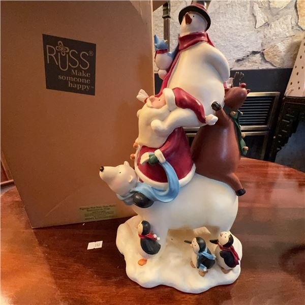 Russ 'Make Someone Happy' Santa & Friends Figurine with Box
