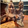 Image 1 : African Tribal Style Wood and Clay Sculpture Grouping