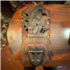Image 1 : Hand-Carved Wooden Tribal Mask with Warrior Motif