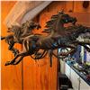 Image 1 : Vintage Cast Iron Galloping Horses Wall Mount Plant Hanger