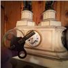 Image 2 : Antique French White Marble Mantel Clock With Bronze Cherubs