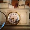 Image 4 : Antique French White Marble Mantel Clock With Bronze Cherubs
