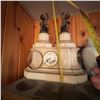 Image 6 : Antique French White Marble Mantel Clock With Bronze Cherubs