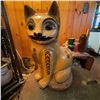 Image 1 : Large Hand-Painted Ceramic Cat Figurine, 20-Inch Tall