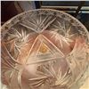 Image 3 : Cut Glass Compote with Ornate Brass Pedestal Base