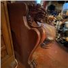 Image 3 : Antique Carved Lion Armchair with Embossed Leather