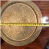 Image 2 : Vintage Brass Middle Eastern Chased Decorative Tray, 34 cm