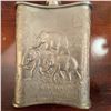 Image 1 : Thai Pewter Flask with Elephant and Cultural Motifs