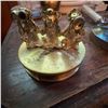 Image 3 : Antique Wood Side Table With Collectibles Lot
