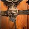 Image 4 : Vintage Cast Metal 2-Light Wall Sconce with Ornate Design