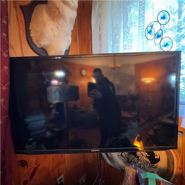 Samsung 40-Inch Flat Panel TV with Wall Mount and Sony Blu-ray Player