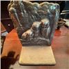 Image 2 : Cast Metal Bookends – Monkey and Three Owls Motif