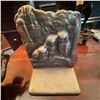 Image 3 : Cast Metal Bookends – Monkey and Three Owls Motif
