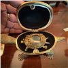 Image 2 : Jeweled Turtle Trinket Box With Baby Turtle Letter Opener