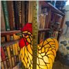 Image 7 : Stained Glass Rooster Table Lamp, 13 Inches Tall