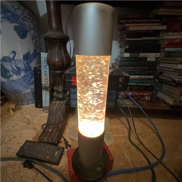 Cylinder Glitter Motion Lamp, 14 Inches Tall