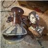 Image 1 : African Tribal Bust Sculpture and Decorated Ceramic Vase