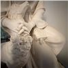 Image 5 : Large Madonna and Lamb White Plaster Statue, 22" Tall