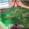 Image 5 : Chinese Green Jadeite Style Wall Hanging With Dragon and Phoenix Relief