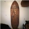 Image 1 : Decorative Wooden Tribal-Style Shield With Metal Accents