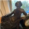 Image 11 : Antique French Mantel Clock With Bronze Philosopher Figure