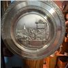 Image 1 : 4 Embossed Pewter Plates with Equestrian and Rural Scenes