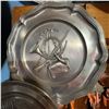 Image 3 : 4 Embossed Pewter Plates with Equestrian and Rural Scenes