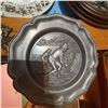 Image 4 : 4 Embossed Pewter Plates with Equestrian and Rural Scenes