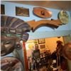Image 3 : Decorative Aztec-Style Wall Mask With Wooden Mount