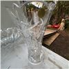 Image 6 : Czech Republic 24% Lead Crystal Vase & Two Goblets