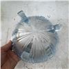 Image 3 : Vintage Three-Footed Blue Glass Bowl, Geometric Design