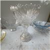 Image 1 : Vintage Pressed Glass Pedestal Compote Bowl, 28 cm Tall