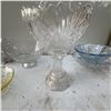 Image 2 : Vintage Pressed Glass Pedestal Compote Bowl, 28 cm Tall