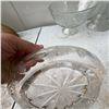 Image 4 : Cut Glass Crystal Basket Bowl, 9 Inches