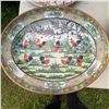 Image 1 : Large Chinese Famille Verte Porcelain Charger, Rooster Motif, 18 Inch