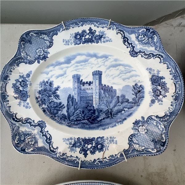 Johnson Bros Old Britain Castles Oval Platter, 16 Inches