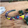 Image 2 : Large Hand-Painted Ceramic Lizard Sculpture, 29" Long
