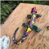 Image 3 : Large Hand-Painted Ceramic Lizard Sculpture, 29" Long