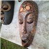 Image 2 : Hand-Carved Wooden Tribal Mask with Painted Details, 20"