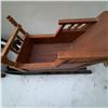 Image 2 : Wood Sleigh Model and Hand-Carved Folk Figure Pair