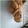 Image 6 : Wood Sleigh Model and Hand-Carved Folk Figure Pair