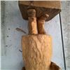 Image 9 : Wood Sleigh Model and Hand-Carved Folk Figure Pair