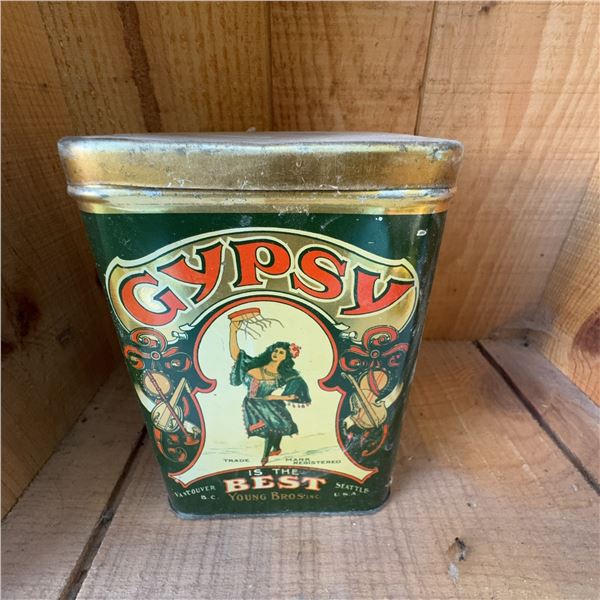 Vintage Gypsy Tea Tin, Young Bros, Vancouver & Seattle